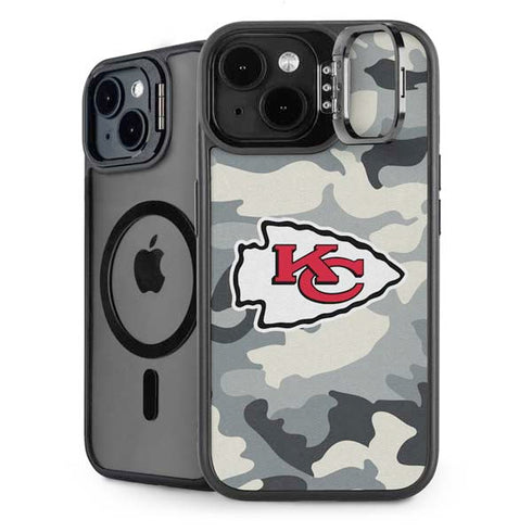 NFL Kansas City Chiefs Camo iPhone 15 Kickstand Case
